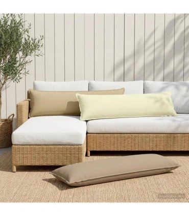 vidaXL Cushion Cover 2 pcs HOUTEN Cream 40 x 145 cm Polyester