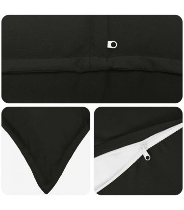 vidaXL Cushion Cover 6 pcs HOUTEN Black 50 x 50 cm Polyester