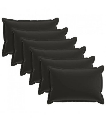 vidaXL Cushion Cover 6 pcs HOUTEN Black 30 x 50 cm Polyester