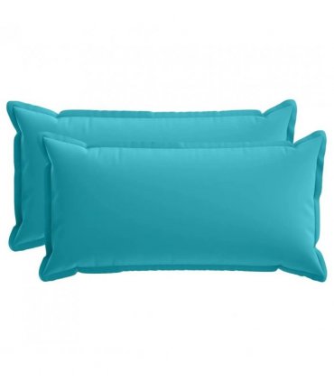 vidaXL Cushion Cover 2 pcs HOUTEN Turquoise 40 x 80 cm Polyester