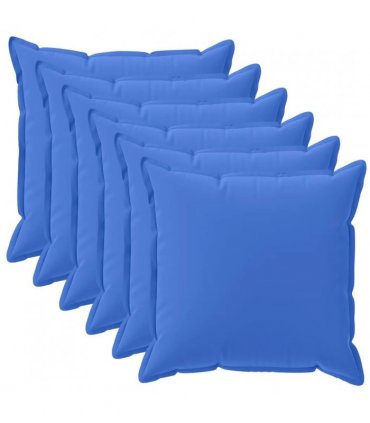 vidaXL Cushion Cover 6 pcs HOUTEN Royal Blue 40 x 40 cm Polyester