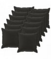 vidaXL Cushion Cover 12 pcs HOUTEN Black 40 x 40 cm Polyester