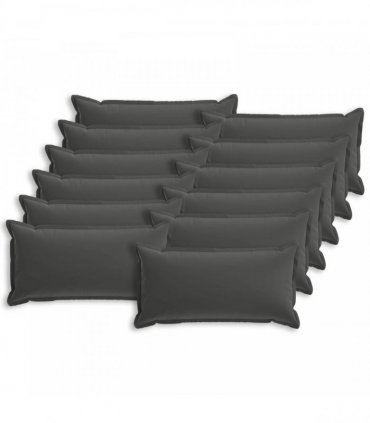 vidaXL Cushion Cover 12 pcs HOUTEN Anthracite 40 x 80 cm Polyester