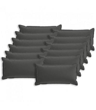 vidaXL Cushion Cover 12 pcs HOUTEN Anthracite 40 x 80 cm Polyester