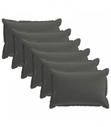 vidaXL Cushion Cover 6 pcs HOUTEN Anthracite 30 x 50 cm Polyester