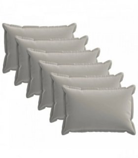 vidaXL Cushion Cover 6 pcs HOUTEN Grey 30 x 50 cm Polyester