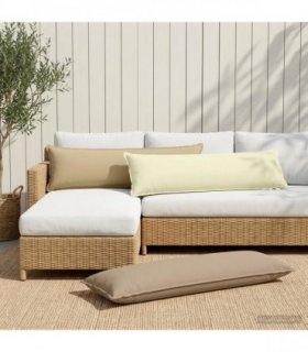 vidaXL Cushion Cover 2 pcs HOUTEN Beige 40 x 145 cm Polyester