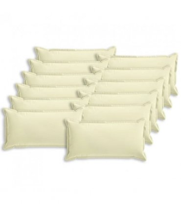 vidaXL Cushion Cover 12 pcs HOUTEN Cream 40 x 80 cm Polyester