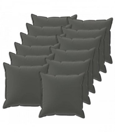 vidaXL Cushion Cover 12 pcs HOUTEN Anthracite 40 x 40 cm Polyester