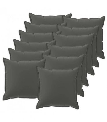 vidaXL Cushion Cover 12 pcs HOUTEN Anthracite 40 x 40 cm Polyester