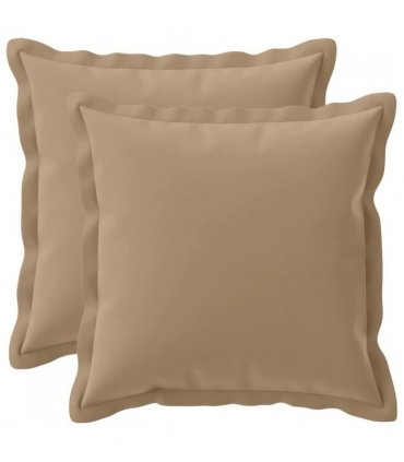vidaXL Cushion Cover 2 pcs HOUTEN Taupe 50 x 50 cm Polyester