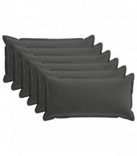 vidaXL Cushion Cover 6 pcs HOUTEN Anthracite 40 x 80 cm Polyester