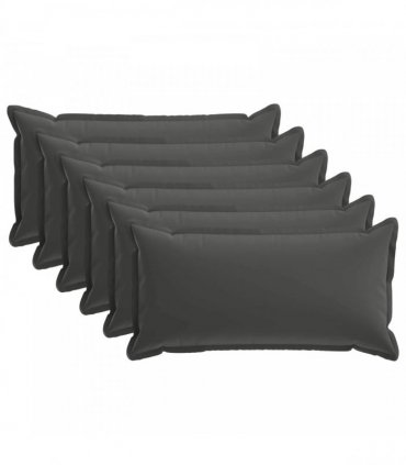 vidaXL Cushion Cover 6 pcs HOUTEN Anthracite 40 x 80 cm Polyester