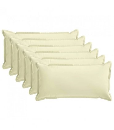 vidaXL Cushion Cover 6 pcs HOUTEN Cream 40 x 80 cm Polyester