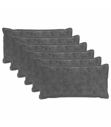 vidaXL Cushion Cover 6 pcs HOUTEN Dark Grey 40 x 80 cm Faux Rabbit Fur