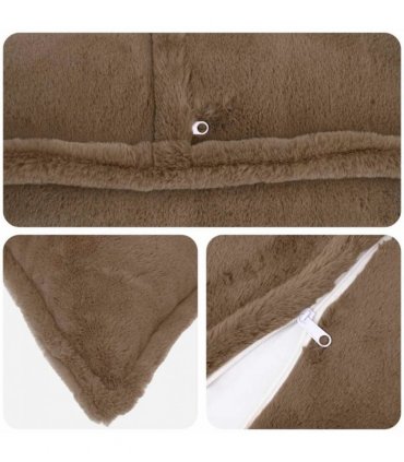 vidaXL Cushion Cover 2 pcs HOUTEN Light Brown 80 x 80 cm