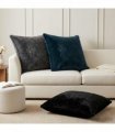 vidaXL Cushion Cover 6 pcs HOUTEN Dark Grey 80 x 80 cm Faux Rabbit Fur