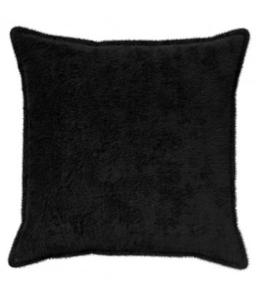 vidaXL Cushion Cover 2 pcs HOUTEN Black 80 x 80 cm Faux Rabbit Fur