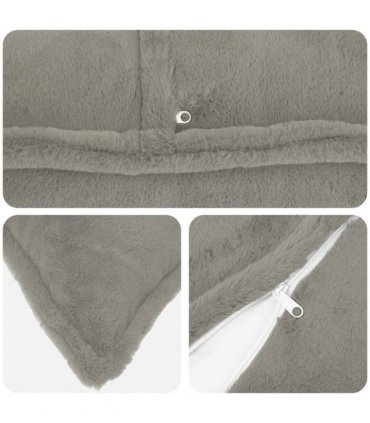 vidaXL Cushion Cover 2 pcs HOUTEN Light Grey 40 x 80 cm — V0672280802