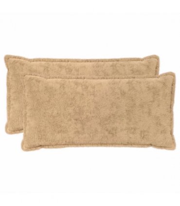 vidaXL Cushion Cover 2 pcs HOUTEN Cream 40 x 80 cm Faux Rabbit Fur