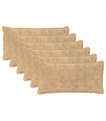 vidaXL Cushion Cover 6 pcs HOUTEN Cream 40 x 80 cm Faux Rabbit Fur