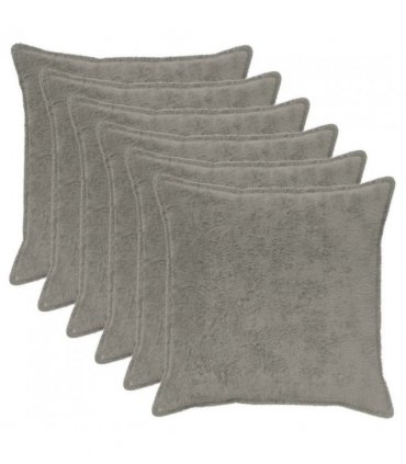 vidaXL Cushion Cover 6 pcs HOUTEN Light Grey 80 x 80 cm — V0672280906