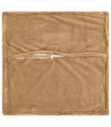 vidaXL Cushion Cover 2 pcs HOUTEN Taupe 80 x 80 cm Faux Rabbit Fur