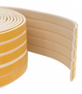 vidaXL Self-Adhesive Window Seal White 9 x 3 mm 50 m EPDM Foam — Model: I-profile 9 x 3