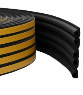 vidaXL Self-Adhesive Window Seal Black 9 x 6 mm 50 m EPDM Foam — Model: P-profile 9 x 5.5