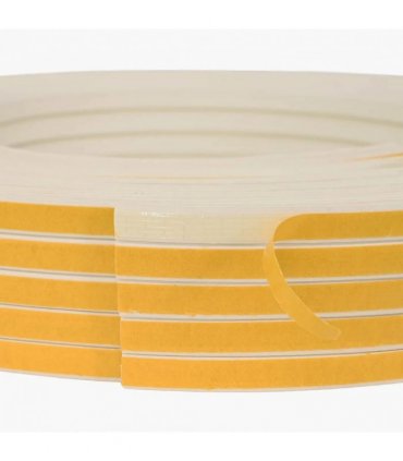 vidaXL Self-Adhesive Window Seal White 9 x 4 mm 100 m EPDM Foam — Model: E-profile 9 x 4