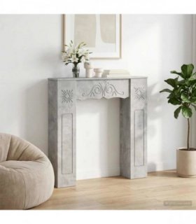 vidaXL Fireplace Surround Concrete Grey 102 x 20 x 102 cm