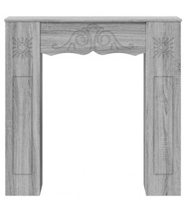 vidaXL Fireplace Surround Grey Sonoma 102 x 20 x 102 cm