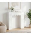 vidaXL Fireplace Surround High Gloss White 102 x 20 x 102 cm
