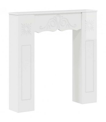 vidaXL Fireplace Surround High Gloss White 102 x 20 x 102 cm