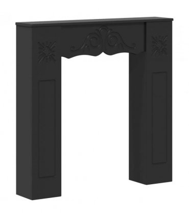 vidaXL Fireplace Surround Black 102 x 20 x 102 cm Engineered Wood