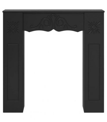 vidaXL Fireplace Surround Black 102 x 20 x 102 cm Engineered Wood