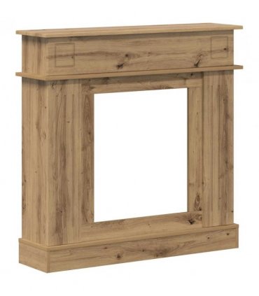 vidaXL Fireplace Surround Artisan Oak 102 x 26 x 100 cm