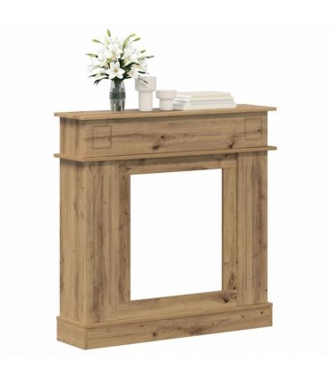 vidaXL Fireplace Surround Artisan Oak 102 x 26 x 100 cm