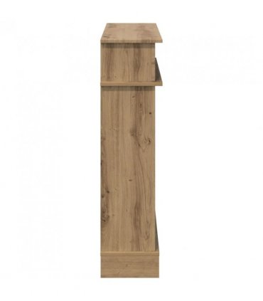 vidaXL Fireplace Surround Artisan Oak 102 x 26 x 100 cm