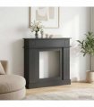 vidaXL Fireplace Surround Black 102 x 26 x 100 cm Engineered Wood