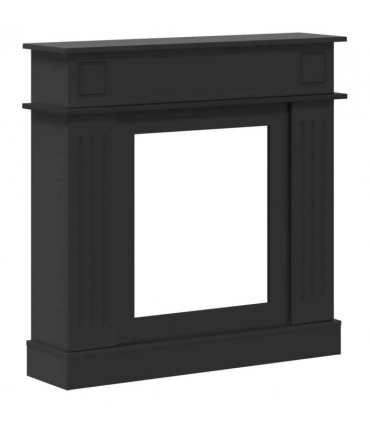 vidaXL Fireplace Surround Black 102 x 26 x 100 cm Engineered Wood