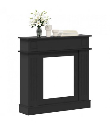 vidaXL Fireplace Surround Black 102 x 26 x 100 cm Engineered Wood