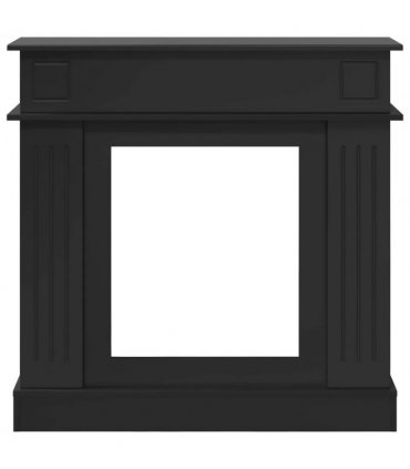 vidaXL Fireplace Surround Black 102 x 26 x 100 cm Engineered Wood