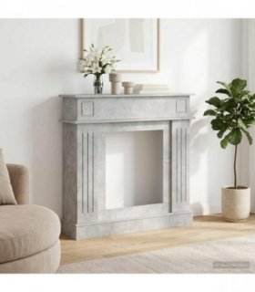 vidaXL Fireplace Surround Concrete Grey 102 x 26 x 100 cm