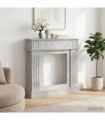 vidaXL Fireplace Surround Concrete Grey 102 x 26 x 100 cm