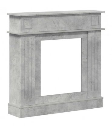 vidaXL Fireplace Surround Concrete Grey 102 x 26 x 100 cm