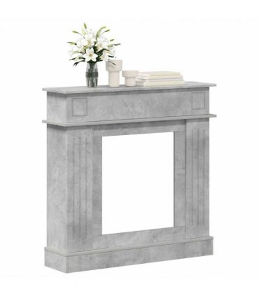 vidaXL Fireplace Surround Concrete Grey 102 x 26 x 100 cm
