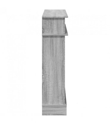 vidaXL Fireplace Surround Grey Sonoma 102 x 26 x 100 cm