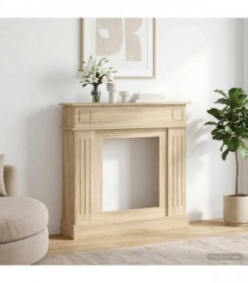 vidaXL Fireplace Surround Sonoma Oak 102 x 26 x 100 cm Engineered Wood