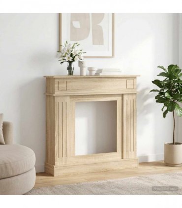 vidaXL Fireplace Surround Sonoma Oak 102 x 26 x 100 cm Engineered Wood